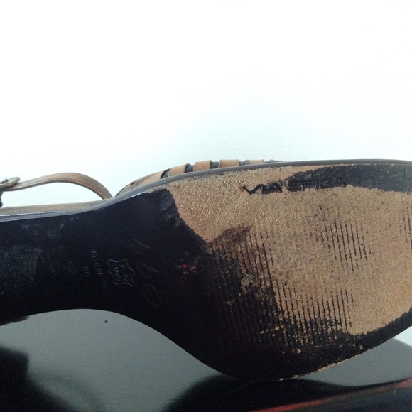 Vintage Italian Leather Via Spiga T-Strap Heels - Picture 7 of 7